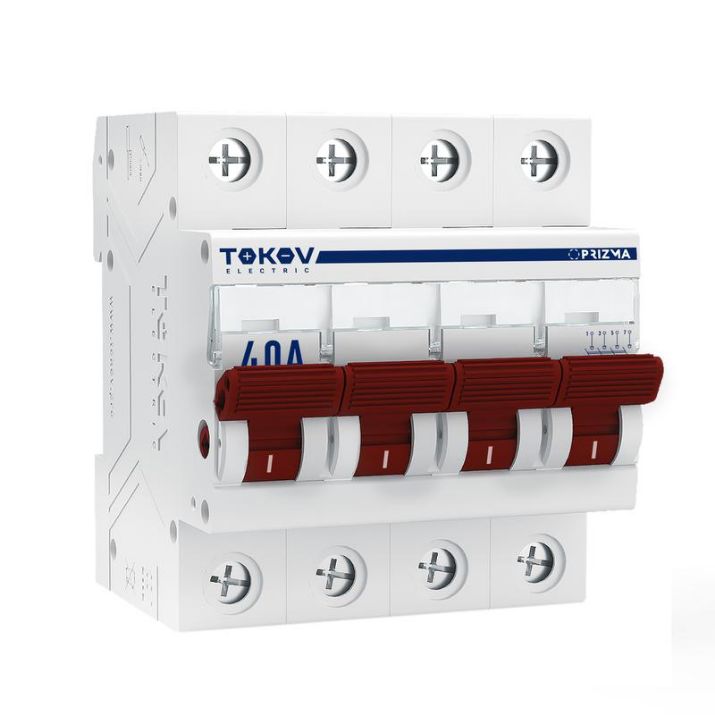 Изображение Выключатель нагрузки модульный 4П 40А TOKOV Electric TKE-PZ60-MDSI-4-40