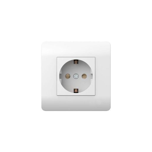 Изображение Розетка NEW3-E 16А с заземл. защ. шторки бел. CHINT 431534