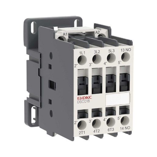 Изображение Контактор магнитный YON DSC018 18A 7.5кВт AC3 3P кат.220В AC 1НО YON DSC018-3C10A230