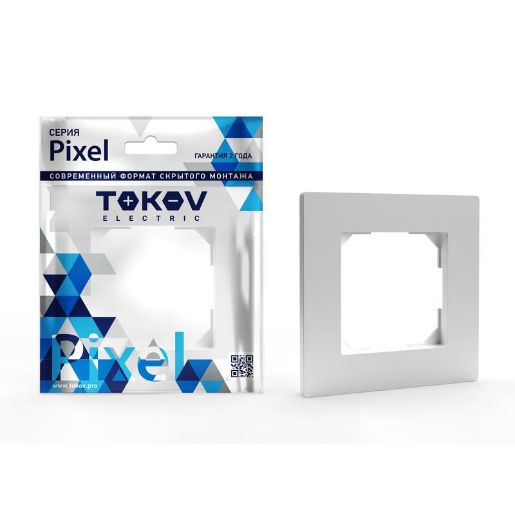 Изображение Рамка 1-м Pixel бел. TOKOV ELECTRIC TKE-PX-RM1-C01