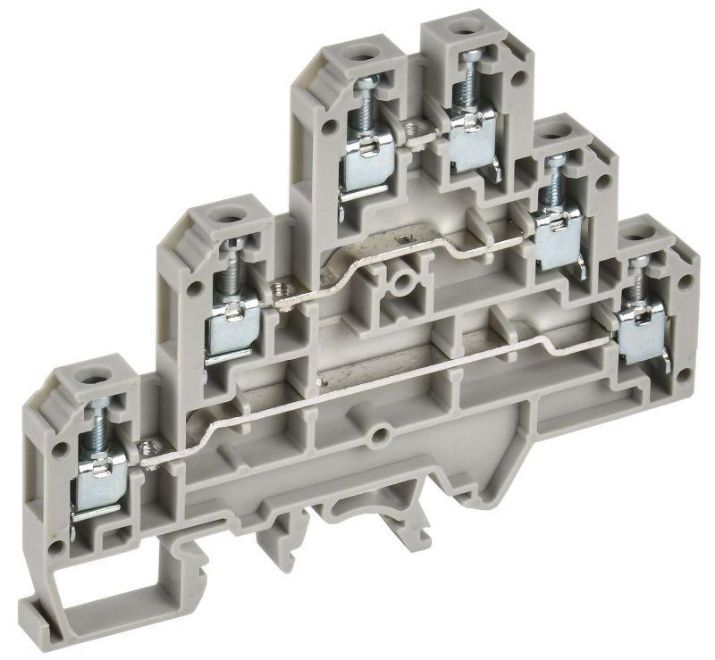 Изображение Колодка клеммная CTS-ML 3 ур. 2.5кв.мм сер. IEK YCT13-00-3-K03-002