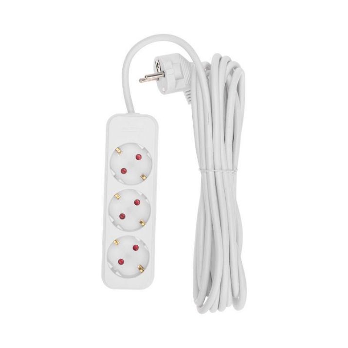 Изображение Удлинитель 3х5м с заземл. STANDARD 3х1кв.мм бел. Rexant 13-4011