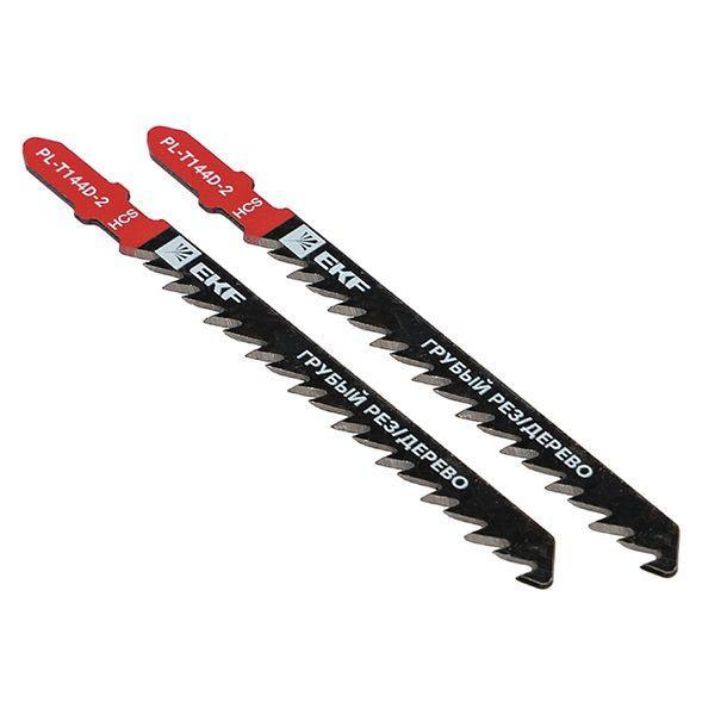Изображение Пилка для электролобзика T144D (грубый рез по дереву и ДВП)(HCS) (уп.2шт) Master EKF pl-t144d-2