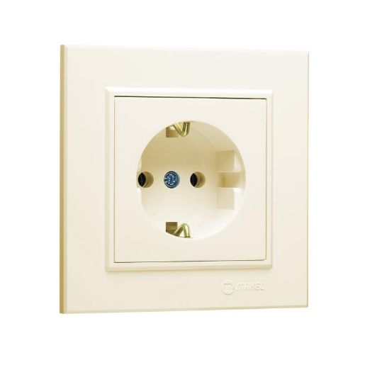 Изображение Розетка с/з (Керамика) СП Karea 16А IP20 крем. Makel 56010008