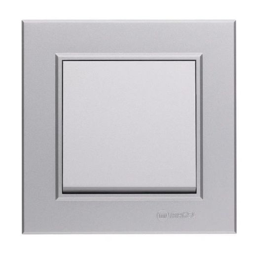 Изображение Выключатель 1-кл. СП Karea 10А IP20 сереб. Makel 56065001