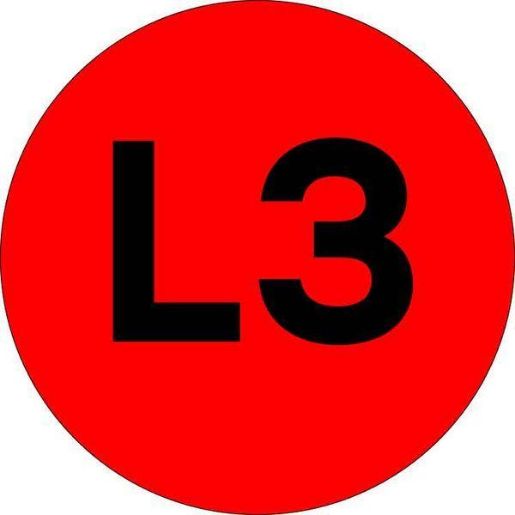 Изображение Наклейка "L3" d20мм PROxima EKF an-2-15-2