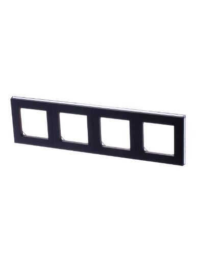 Изображение Рамка Levit 4п антрацит/дым. черн. ABB 2CHH015040A6063