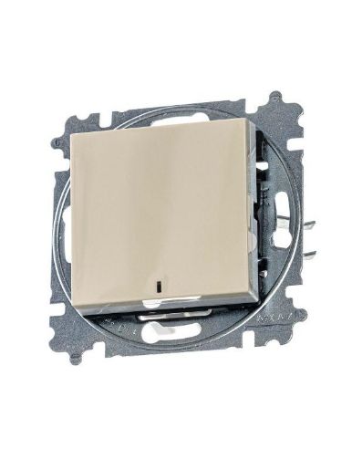 Изображение Выключатель 1-кл. СП Levit IP20 с подсветкой сл. кость/бел. ABB 2CHH590146A6017