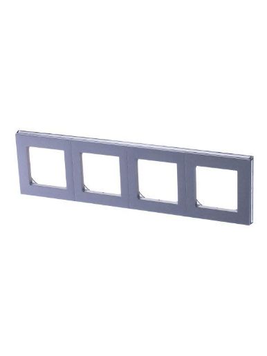 Изображение Рамка Levit 4п серебр./дым. черн. ABB 2CHH015040A6070