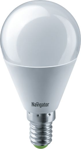 Изображение Лампа светодиодная 61 333 NLL-G45-8.5-230-2.7K-E14 8.5Вт шар матовая 2700К тепл. бел. E14 640лм 176-264В Navigator 61333