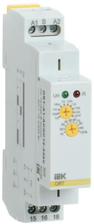 Изображение Реле задержки включения ORT 1 контакт 12-240В AC/DC IEK ORT-A1-ACDC12-240V