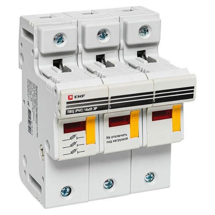 Изображение Предохранитель-разъединитель для ПВЦ 14х51 3п EKF pr-14-51-3