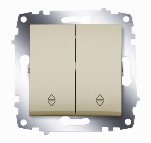 Изображение Переключатель 2-кл. СП Cosmo 10А IP20 (сх. 6) механизм титаниум ABB 619-011400-211