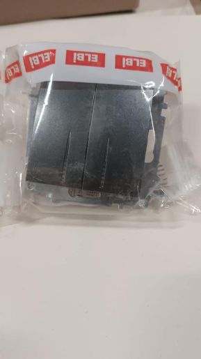 Изображение Выключатель 2-кл. СП Zena 10А IP20 с LED-подсветкой механизм дым. ABB 609-011100-203
