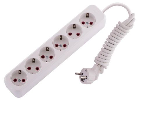 Изображение Удлинитель 6х2м с заземл. 16А IP20 Lila LEZARD 720-0602-601