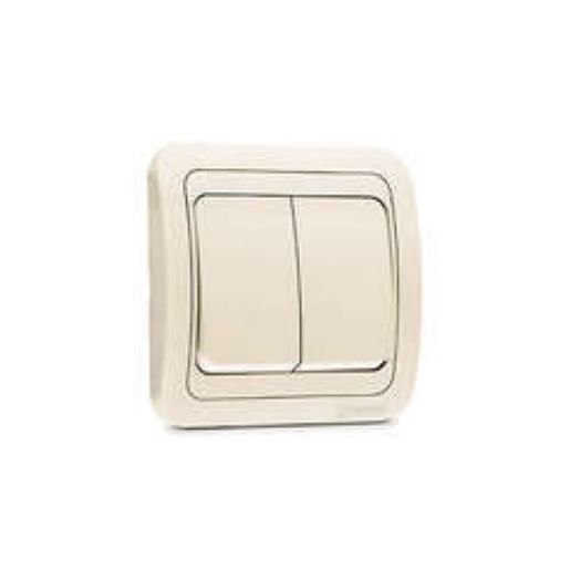 Изображение Выключатель 2-кл. СП Mimoza 10А IP20 крем./крем. Makel 25003