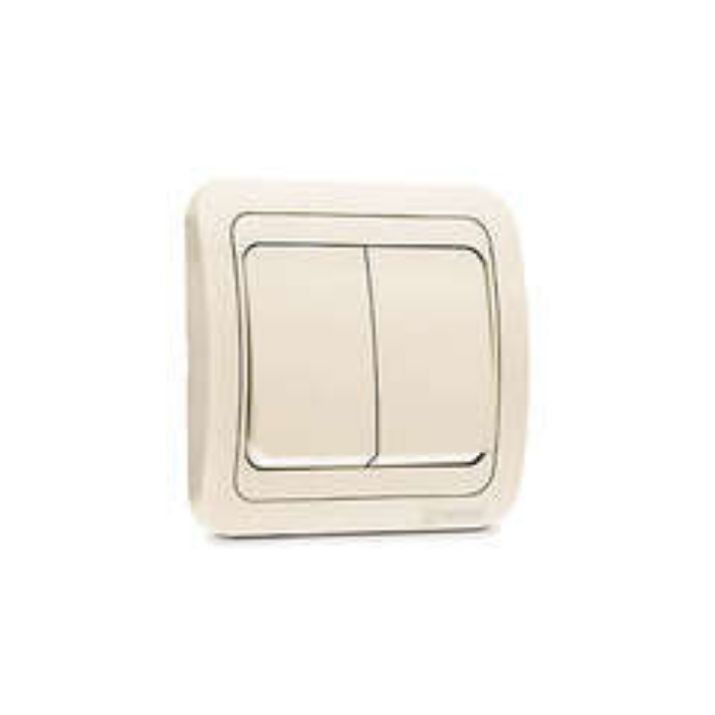 Изображение Выключатель 2-кл. СП Mimoza 10А IP20 крем./крем. Makel 25003