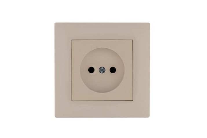 Изображение Розетка 1-м Karea RIZZ без заземл. крем Makel 88010022