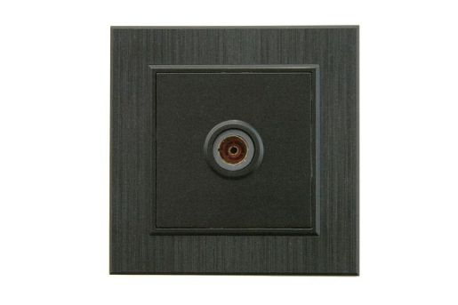 Изображение Розетка TV проходная Karea LINE STAR чер. Makel 86054007
