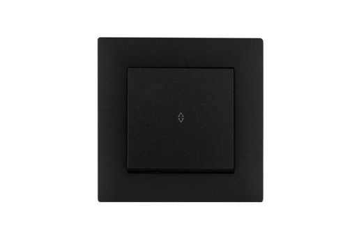 Изображение Выключатель проходной 1-клав. Karea RIZZ STAR чер. Makel 88054005