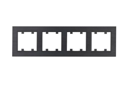 Изображение Рамка 4-м Karea LINE STAR дым. металлик Makel 86050704