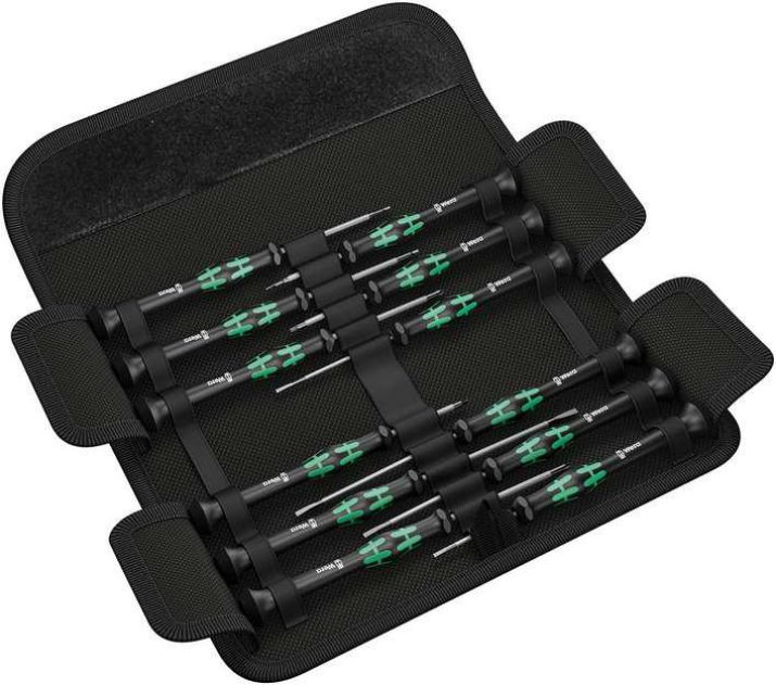 Изображение Набор отверток прецизионных Kraftform Micro 12 Universal 1 12 пр. PH 00/0 TORX HF TX 5/6 SL 1.5/1.8/2.0/2.5/3.0 HEX 0.9/1.5/2.0 Wera WE-073675