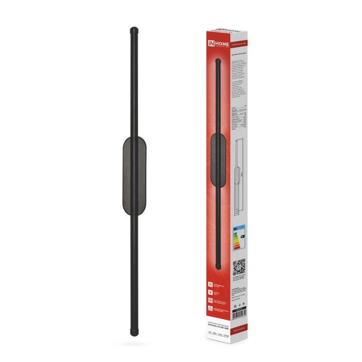 Изображение Светильник светодиодный ESTETIKA LUV-60C-40BL 10Вт 4000К 700лм 230В 600х50х25 черн. IN HOME 4690612054810