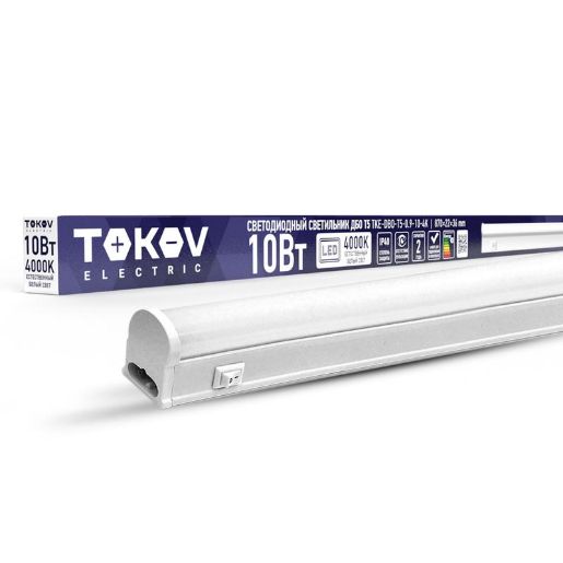 Изображение Светильник светодиодный ДБО Т5 10Вт 4К IP40 TOKOV ELECTRIC TKE-DBO-T5-0.9-10-4K