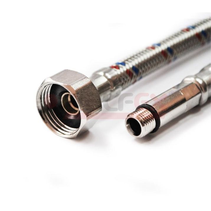 Изображение Подводка гибкая М10х18-1/2дюйм 30см для смесителей (100) VALFEX S/S M10х18-F1/2" 30 сm