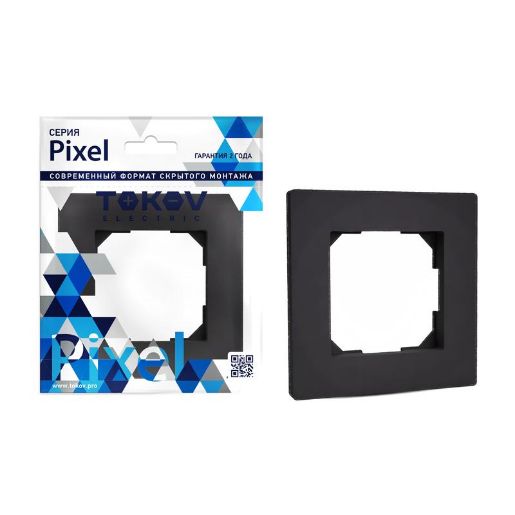 Изображение Рамка 1-м Pixel карбон TOKOV ELECTRIC TKE-PX-RM1-C14