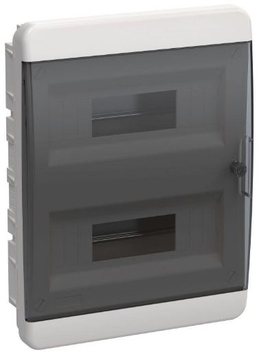 Изображение Корпус пластиковый ЩРВ-П-24 IP41 черн. прозр. дверь TEKFOR IEK TF5-KP12-V-24-41-K01-K03