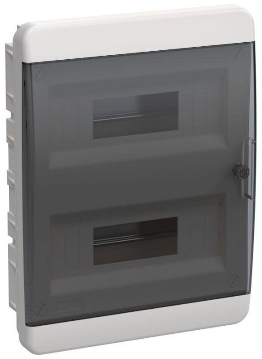 Изображение Корпус пластиковый ЩРВ-П-24 IP41 черн. прозр. дверь TEKFOR IEK TF5-KP12-V-24-41-K01-K03