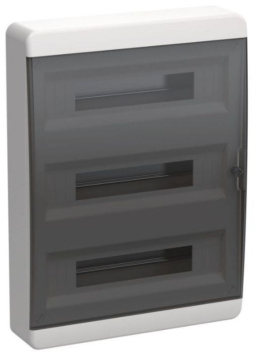 Изображение Корпус пластиковый ЩРН-П-54 IP41 черн. прозр. дверь TEKFOR IEK TF5-KP12-N-54-41-K01-K03