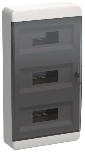Изображение Корпус пластиковый ЩРН-П-36 IP41 черн. прозр. дверь TEKFOR IEK TF5-KP12-N-36-41-K01-K03
