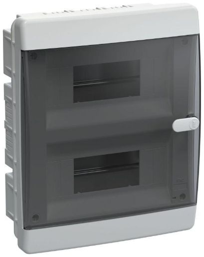 Изображение Корпус пластиковый ЩРВ-П-18 IP41 черн. прозр. дверь UNION Compact IEK UIC-KP12-V-18-41-K01