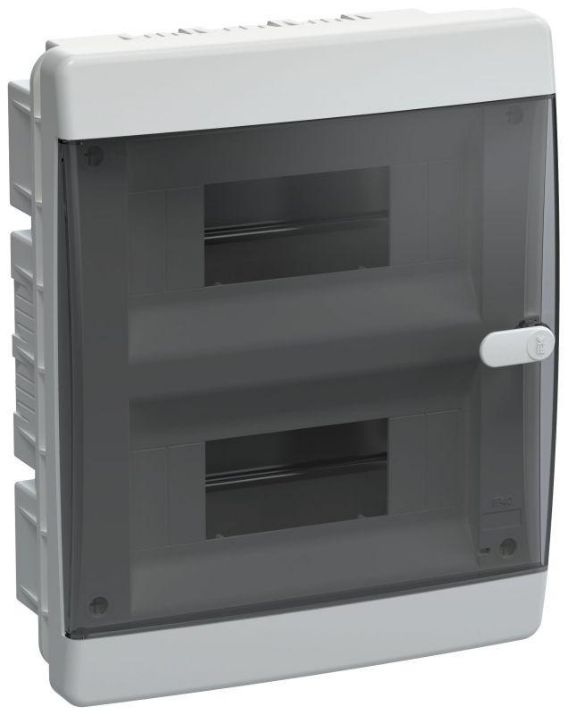 Изображение Корпус пластиковый ЩРВ-П-18 IP41 черн. прозр. дверь UNION Compact IEK UIC-KP12-V-18-41-K01