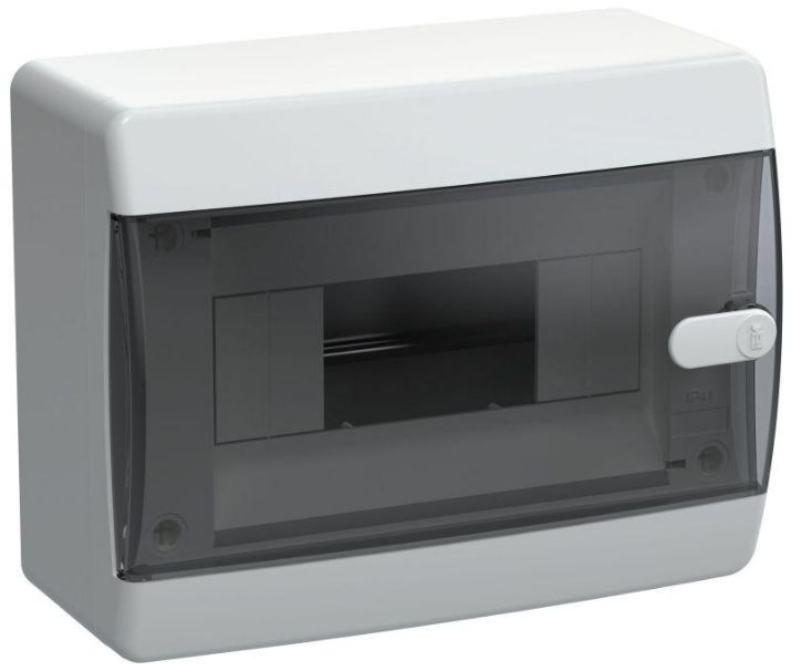 Изображение Корпус пластиковый ЩРН-П-8 IP41 черн. прозр. дверь UNION Compact IEK UIC-KP12-N-08-41-K01