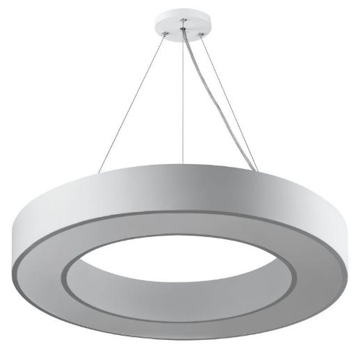 Изображение Светильник светодиодный Geometria Ring SPO-134-W-40K-056 56Вт 4000К 4200Лм IP40 800х80 бел. подвесной драйвер внутри ЭРА Б0058906