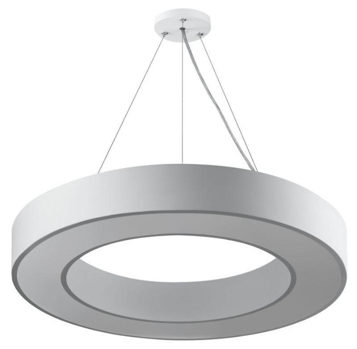 Изображение Светильник светодиодный Geometria Ring SPO-134-W-40K-056 56Вт 4000К 4200Лм IP40 800х80 бел. подвесной драйвер внутри ЭРА Б0058906
