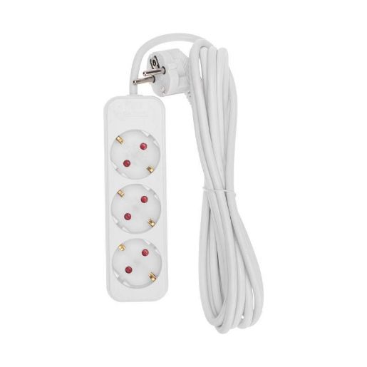 Изображение Удлинитель 3х3м с заземл. STANDARD 3х1кв.мм бел. Rexant 13-4010