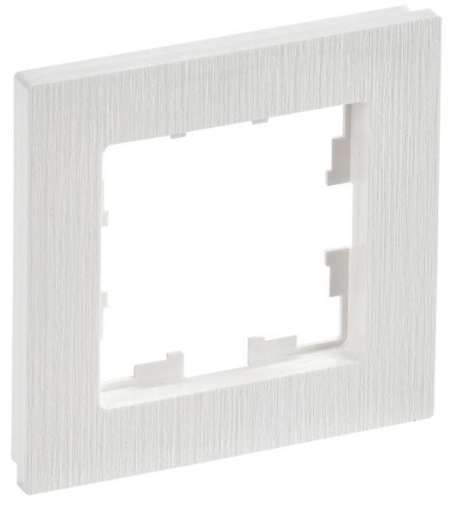 Изображение Рамка 1-м BRITE РУ-1-Бр бел. рифленый IEK BR-M12-51-K01
