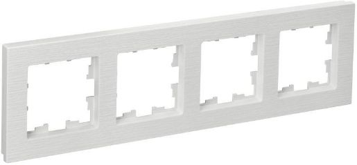Изображение Рамка 4-м BRITE РУ-4-Бр бел. рифленый IEK BR-M42-51-K01