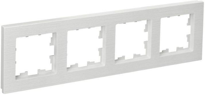 Изображение Рамка 4-м BRITE РУ-4-Бр бел. рифленый IEK BR-M42-51-K01