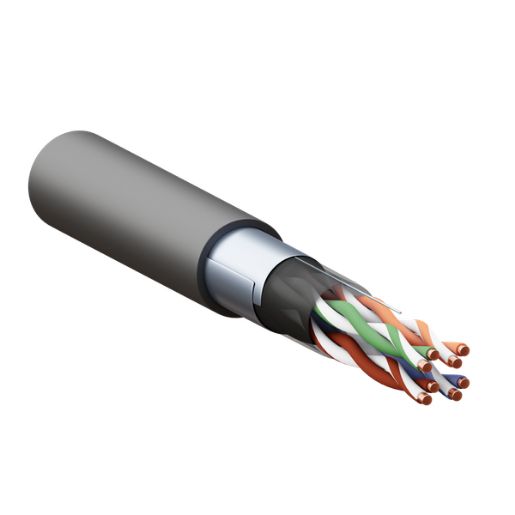 Изображение Кабель витая пара F/UTP кат.5E 4 пары solid внешн. LDPE черн. TERACOM EKF TRC-5EFTP-04PE-BK-OUT3