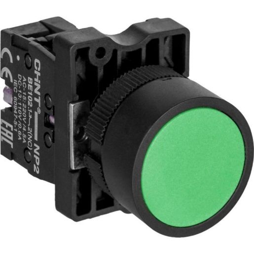 Изображение Кнопка управления NP2-EA31 без подсветки 1НО IP40 (R) зел. CHINT 574085