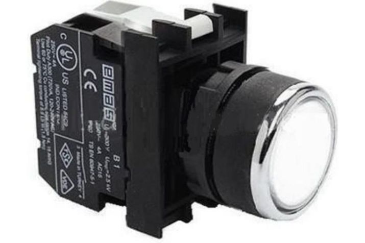Изображение Кнопка с подсветкой-светодиод B152DB бел. EMAS B152DB