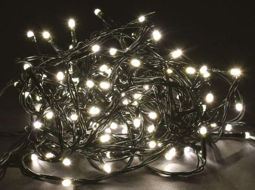 Изображение Гирлянда "Нить" 10м 100LED тепл. бел. IP20 провод зел. 230В с контроллером 8 режимов IEK LGDB110-1-100-10-G-S-20