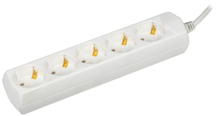 Изображение Удлинитель 5х1.5м с заземл. 10А IP20 У05 2P+PE 250В 3х1 GENERICA WYP10-10-05-D15-Z-G