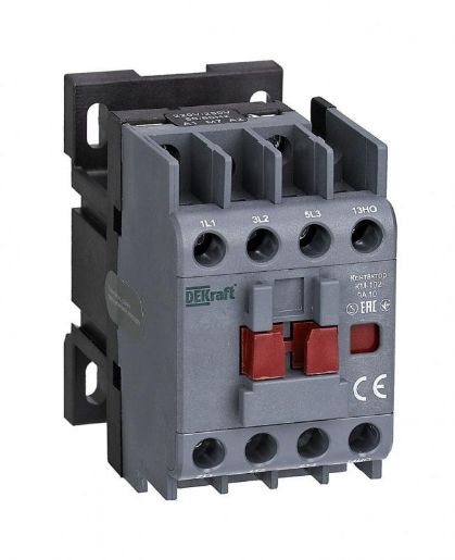 Изображение Контактор КМ-102 9А кат. 24В AC 1НО AC-3 AC-4 DEKraft 22065DEK