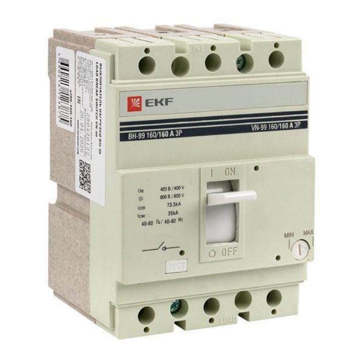 Изображение Выключатель нагрузки 3п ВН-99 160/160А EKF sl99-160-160